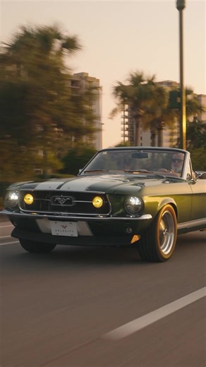 Classic Mustang Convertible for sunset cruises. Step into the past enhanced with today’s advancements with Velocity's 1968 Ford Mustang Convertible. Mounted on a cutting-edge Roadster Shop SPEC Chassis, this car boasts a potent crate 460hp Gen 3 Ford Coyote V8 engine paired with a modern 10-speed automatic transmission and a custom exhaust system, providing a drive that’s as thrilling as it is smooth. It's time to expect more from your classic. #drivetastefully #bespoke #fordmustang #carculture 