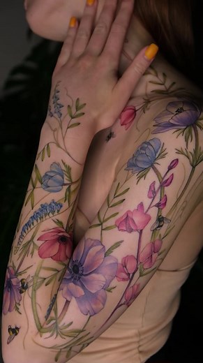 Floral Sleeve Tattoo Designs for Botanical Enthusiasts