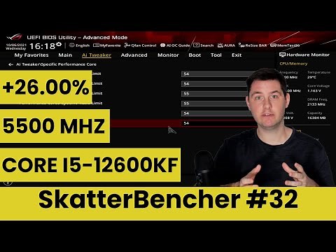 Core i5-12600KF Overclocked to 5500 MHz With EK-AIO 360 | SkatterBencher #32