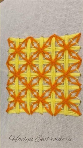 Beautiful Geometric Embroidery Pattern 🔷 | Easy Hand Embroidery Design #art #diy #embroidery