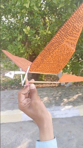 How To Make Rubber Band Ornithopter - Flying Bird Very Easy At Home