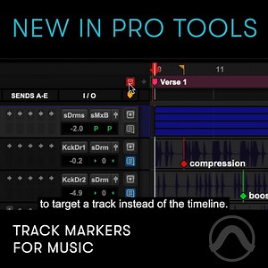 Explore how to use the new track markers in Pro Tools to improve music arrangement and editing workflows ▶️ youtu.be/j3FXBwVtWtQ #protools #update #software #trackmarkers #musicproduction #quicktip #mixing #daw #recording #avid | Avid | Facebook