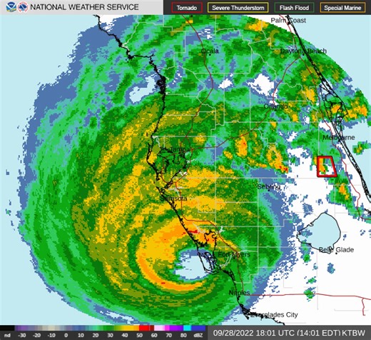 3.2K views · 51 reactions | As of 310 PM: NHC confirms that extremely dangerous Category 4 Hurricane IAN makes landfall in SW FL. | US National Weather Service Charleston SC | Facebook