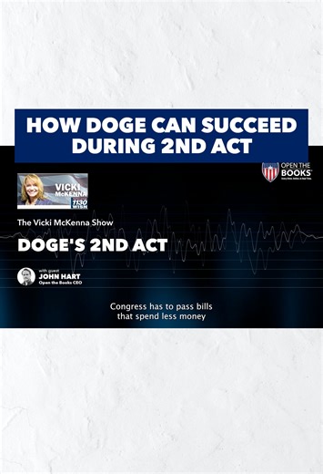 13K views · 431 reactions | "Congress has to pass bills that spend less money than they spent last year... Politicians have to realize that the public overwhelmingly supports smart downsizing of the federal government!" -John Hart via Vicki McKenna show | Open The Books | Facebook