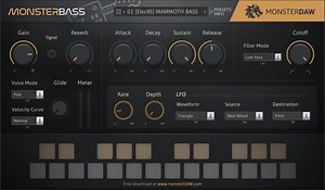 Monster Bass Is A FREE Bass ROMpler Plugin By MonsterDAW
