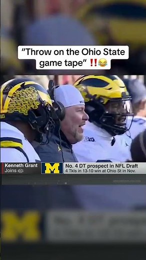 Kenneth Grant shows up and shows out for the Michigan-Ohio State rivalry game 🔥