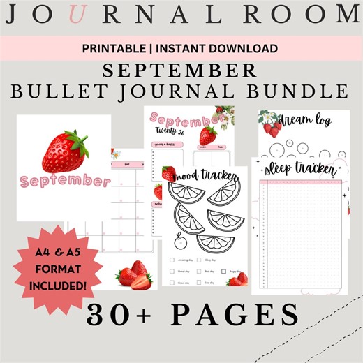 September 2026 Bullet Journal Printable Bundle Colorful | All in One Track Goals, Habit, Reading Bullett (digital Download) - Etsy Canada