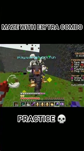 One Wrong Move = FAIL 💀 | Elytra Maze 😱 #minecraft #pvp #maze #elytra #viral #trending #shorts