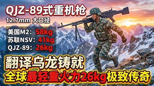 一场翻译误差，竟逼出全球最轻重机枪？深度拆解中国89式12.7毫米传奇#89式重机枪 #中国制造 #军事科普 #轻量化武器 #12.7毫米