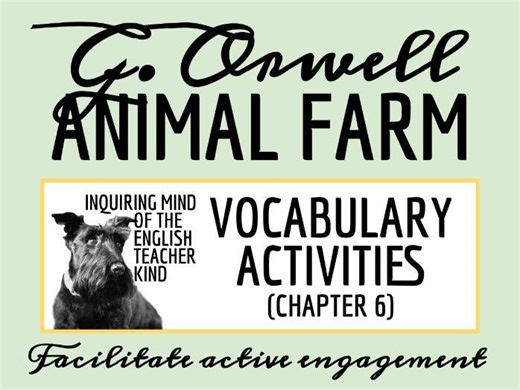 Animal Farm Chapter 6 Vocabulary Games | Teaching Resources