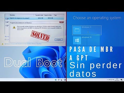 Dual Boot Windows 11 Windows 10 | Go from MBR to GPT without losing data