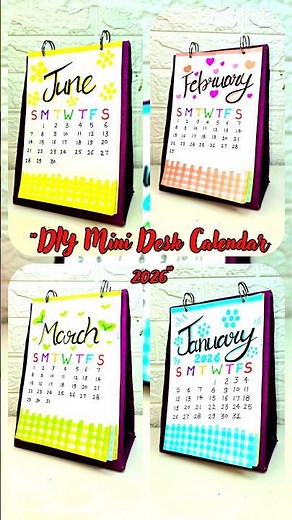 DIY Mini Desk Calendar 2026 📅 | Easy Paper Craft at Home ✂️✨