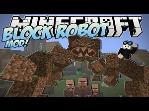 Minecraft | BLOCK ROBOT MOD! (Ride and Stomp with the Block Monster!) | Mod Showcase