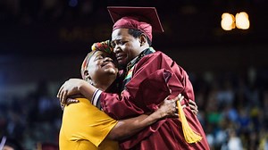 Mother and son receive college diplomas together