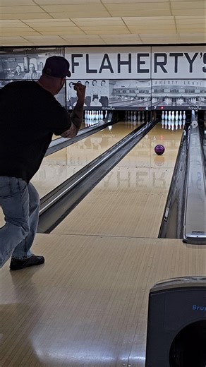 Should stick with that one #purple #bowling #flahertys #brunswick #fun #comedy #game #sunday #lucky