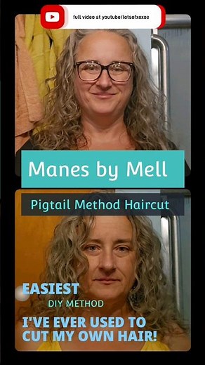 DIY HAIRCUT USING PIGTAIL METHOD BY ‪@ManesByMell‬ 🙇