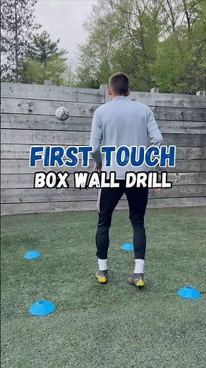 First Touch Box Wall Drill #soccerdrills #firsttouch #walldrills #footballer #soccertraining