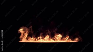 Fire Flame Loop with Alpha Channel. Element footage you can place on background in a seamless loop.