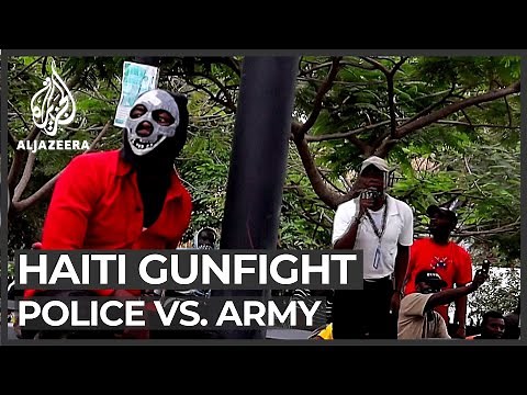 Haiti gunfight: Protesting police exchange fire with army
