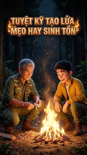 Cách tạo lửa bằng gọt bút chì và thanh sắt cực kỳ đơn giản khi đi rừng sâu #camping #survival