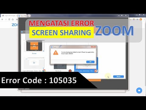 How To Fix Zoom Screen Share Error Code 105035