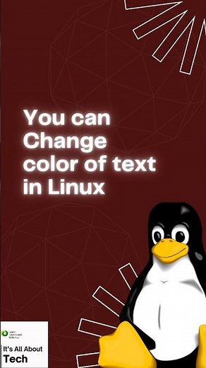 💡 Do You Know? Change Text Color in Linux Using echo! 🎨🔥 #linux #colorfultext #echocommand
