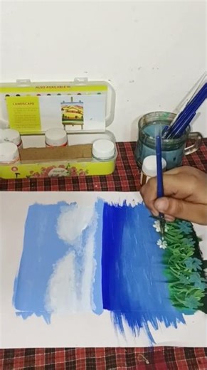 Easy fabric paint art 🖼️😱 #art #trending #painting #viral #tutorial #colorart #diy #reels