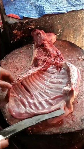 Goat meat cutting skills #meat #meatcutting #Atv3y