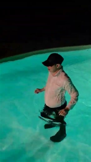 Midnight Diving Board Plunge...No Towel!!! #wetlook#wam#soaked#funny#divingboards