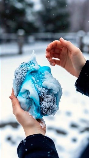 Real winter vibes with this cold-touch slime ❄️✨ #slime #winter #coldasmr #asmr #relax