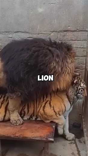 What happens if a lion mates with a tiger?🦁 #hybridanimals #wildlifeanimals #lion #tiger