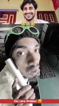 Mobile Sim card Problem 🤣 !! #comedy #funny #shortvideos #reaction