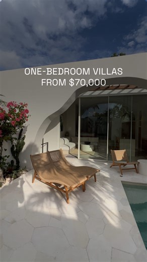 HMI CONSTRUCTION BALI on Instagram: "A PRIVATE ONE-BEDROOM VILLA FROM $70,000 A compact villa complex within the Dolce project. One-bedroom villas with private pools, bright interiors and a clean modern style. Bathrooms and selected interior elements from Italy, combined with high-quality local production optimized for budget without compromising standards. 💼 This is our completed case. A similar villa can be built for around $70,000, depending on design and finishes. 📩 Send us your drawings o
