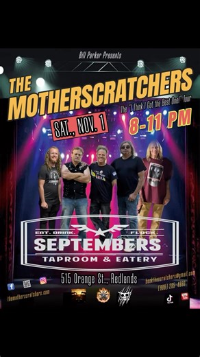 Catch the Dodgers in Game 7 of the World Series at Septembers Taproom & Eatery in Redlands before The Motherscratchers start rockin' once the game ends! The music and dancing won't stop until 11 PM! Combine that with Septembers fantastic food and full bar. A splendid time is guaranteed for all! It doesn't get any better than this! #rock #coverbands #livemusic #septembers #redland #dodgers | The Motherscratchers Rock ’n’ Roll | Facebook