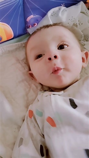 Talking and learning how to blow raspberries (we'll get there!) #fyp #babiesoftiktok #firstsounds