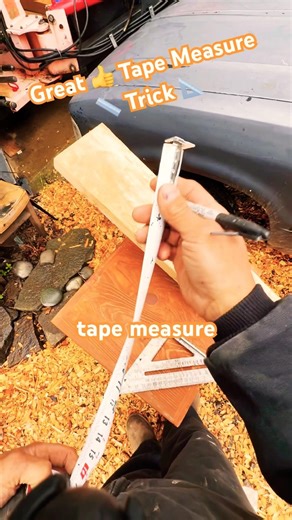 How To Use Your Tape Measure As A Square 📐#tapemeasure #square #tipsandtricks