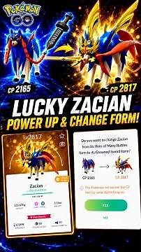 Transforming my LUCKY Zacian to Crowned Sword Form! 🗡️✨ #pokemongo