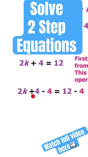 Solve 2 Step Equations