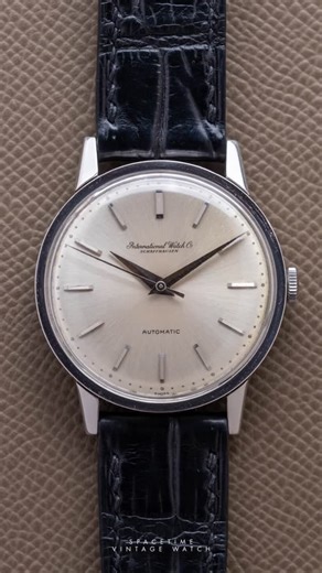 VINTAGE WATCH on Instagram: "A pure expression of post-war Swiss elegance ✨ This IWC Schaffhausen Calatrava-style automatic houses the legendary calibre 853, one of IWC’s finest Pellaton winding movements, celebrated for its durability and smooth efficiency ⚙️ The sunburst silver dial, slim case, and restrained design reflect IWC’s philosophy from the 1950s–60s: technical excellence without excess. A watch made for collectors who appreciate quiet confidence and honest watchmaking 🤍#iwc #vintage