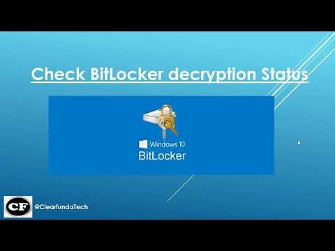 Check BitLocker decryption status