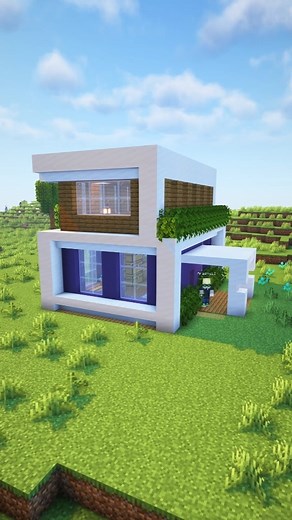 Easy Modern House🏠 Minecraft Tutorial #Minecraft #minecraftbuilding #fyp #minecrafttutorial #modern #minecraftideas