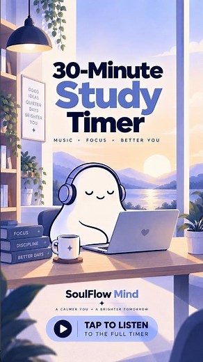 30-Minute Study Timer 📚 Focus Music for Studying & Deep Work #Shorts