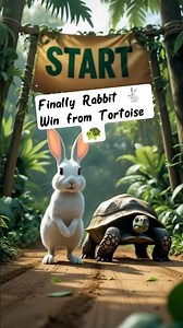 Finally Rabbit 🐇 Win from Tortoise 🐢 #shorts