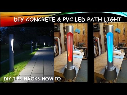 DIY Concrete PVC LED Path Light