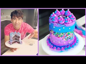 GALAXY FAULT LINE CAKE - how to make a fault line cake