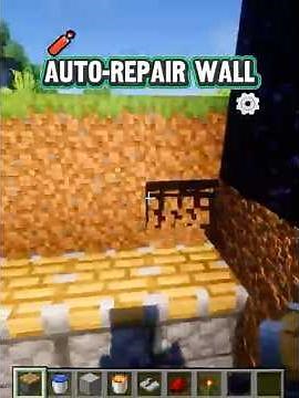 🧨Auto Repair Wall ⚙️ #shorts #minecraftgameplay