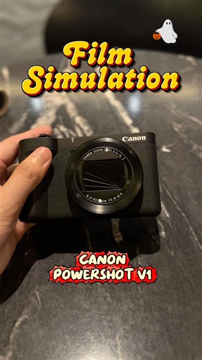 Film photos in Canon camera | Powershot V1