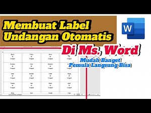 Cara Membuat Label Undangan di Word