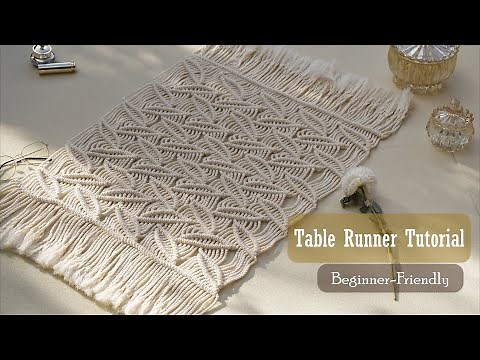 DIY| Macrame Table Runner Tutorial: Create an Easy and Stylish Mat| Perfect for Beginners!