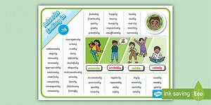 Adverbs Ending in -ly Word Mat